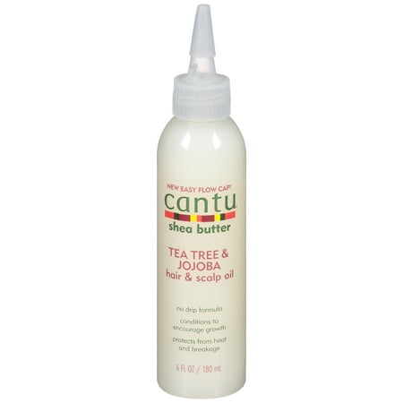 (2 pack) Cantu Shea Butter Tea Tree & Jojoba Hair & Scalp Oil, 6 (Best Hair Grease For Dry Itchy Scalp)