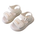 thumbnail image 5 of Zanarzt Beach Sandals for Girls Unisex Kids Summer Sandals Comfort Anti Slip Open Toe Adjustable Walking Beach Shoes White,US 10, 5 of 7