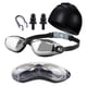 thumbnail image 1 of Set de gafas de natación antivaho con clip nasal y tapones para los oídos para adultos y adolescentes. Accesorios para entrenamiento de natación., 1 of 4