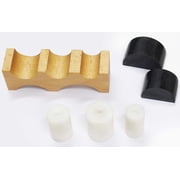 BENCH WIZARD 6 Piece Forming Set | Includes Nylon & Rubber Blocks | Ideal for Bending Sheet Metal | 7 x 2.25 x 2 Wood Base | Preserve Metal Finish When Shaping & Forming Metal