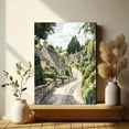 thumbnail image 6 of Cottagecore Village Road Watercolor Painting/Canvas Art， Suitable for Living Room，Kitchen，and Hallway Decoration., 6 of 8