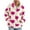 Hot Pink, variant on dGslk Womens Fleece Full Zip Jacket with Heart Pattern Long Sleeve Stand Collar Soft Sherpa Outerwear Casual Warm Coat Black L