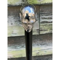 Designer Brass Skull Head Handle Antique Style Black Wooden Walking Stick Cane