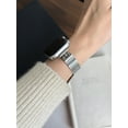 thumbnail image 5 of Curved metal Apple watch strap, 38mm 40mm 41mm 42mm 44mm 45mm Unisex Bands,Apple Watch Strap for Series SE 1-9, 5 of 5