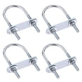thumbnail image 1 of Uxcell U-Bolt redondo de acero M6 de 40mm de ancho interno y 90mm de longitud, 4 juegos, 1 of 4