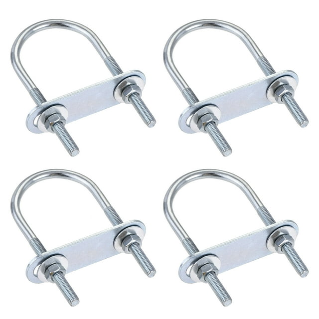 Uxcell U-Bolt redondo de acero M6 de 40mm de ancho interno y 90mm de longitud, 4 juegos