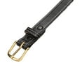 thumbnail image 2 of Amish-Made Leather Dress Belt for Business or Everyday Wear, Goldtone Buckle, 1 Inch Wide, Black, 36", 2 of 4
