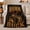 Rugged Cowboy Rides Bucking Bull Western, variant on Rugged Cowboy Rides Bucking Bull Western, Festive Holiday Scene, Warm Flannel Blanket for Living Room and Reading Nook, Art Lovers Christmas Gift, Festive Home Decor