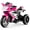 Pink, variant on OLAKIDS 6V Kids Motorcycle with Forward & Reverse Switch, Headlight, Wheel Lights, Horn, Music, USB Port, 3-Wheel Ride on Toy for Toddler Aged 3+