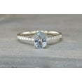 thumbnail image 5 of HeartsAndYou 1ct Natural Blue Aquamarine & Diamond Ring 100% 14k SOLID Yellow Gold Accent, 5 of 9