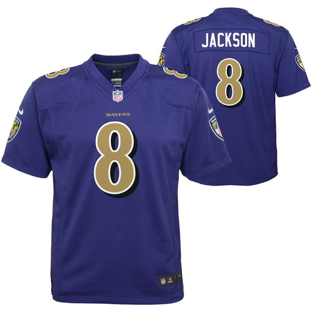 Lamar Jackson Baltimore Ravens Nike Youth Color Rush Player Game Jersey - Purple