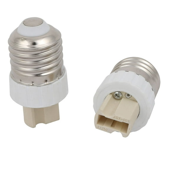 Unique Bargains 2pcs E27 to G9 Extender Adapter Converter Lamp Bulb Socket Holder White