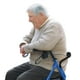 thumbnail image 3 of Andador portátil Hugo Mobility con asiento, respaldo y ruedas de 8 pulgadas, color azul, 3 of 4
