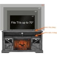 thumbnail image 6 of Tabaray 60" Electric Fireplace TV Stand 27" Fireplace Insert with Remote Overheat Protection can Flame Viewing Without Heat, 6 of 15