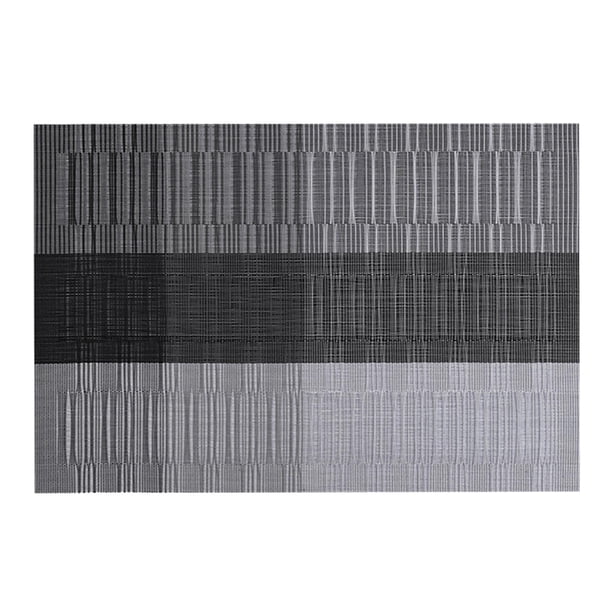 Juego de 10 manteles individuales impermeables de PVC, de plástico, para cuencos, posavasos, manteles aislantes Gris