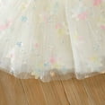 thumbnail image 6 of Floleo Girls Floral Tulle Tutu Skirt Kids Elastic Waist Layered Mesh Skirt 3D Flower Applique Skirt Lightweight Party Skirt for Play and Special Occasions(Beige,7 Years), 6 of 6