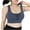 Navy, variant on Hinvhai Women's Plus Size Mesh Stitching Sports Underwear High Strength Fitness Vest Latex Bra Pad Yoga Clothes On Navy 18(XXXXXL)