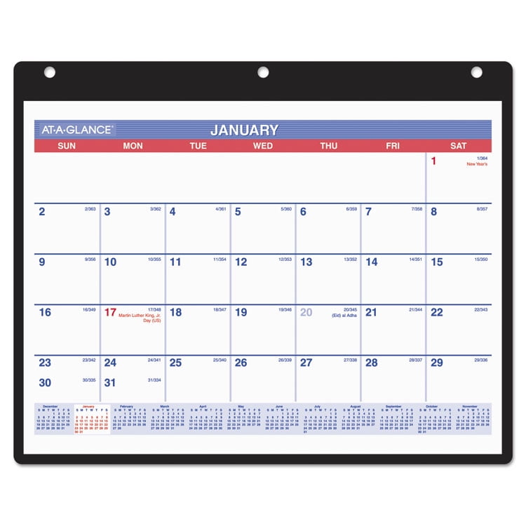 MONTHLY DESK/WALL CALENDAR, 11 X 8 1/4, WHITE, 2019