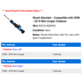 thumbnail image 2 of Shock Absorber - Compatible with 2008 - 2014 Mini Cooper Clubman 2009 2010 2011 2012 2013, 2 of 2