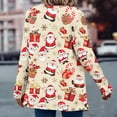 thumbnail image 6 of Roncen Women's Casual Christmas Printed Cardigan Long Sleeve Coat - Stylish Open Front Loose Fit Knit Sweater - Comfortable Loungewear for Holiday Season Outfits, 6 of 7
