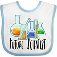 thumbnail image 3 of Inktastic Future Scientist with Beakers, Test Tubes and Formulas Boys or Girls Baby Bib, 3 of 4