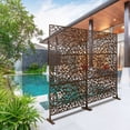thumbnail image 3 of 76"H Freestanding Metal Privacy Screen for Outdoor & Indoor Decorative Use, 3 of 10