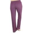 thumbnail image 3 of Ms Lovely Ultra Soft Women's Sleep and Lounge Sweatpants with Satin Tie - Burgundy Medium, 3 of 3