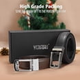 thumbnail image 5 of WERFORU Set of 2 Leather Ratchet Dress Belt for Men Perfect Fit Waist Size 22-50 inches with Automatic Buckle, 5 of 6