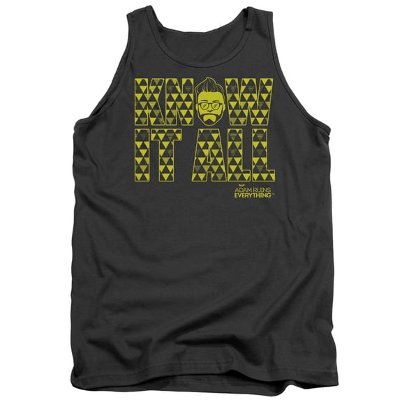 Adam Ruins Everything Know It All Adult Tank Top Charcoal