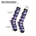 thumbnail image 2 of Naloa flower Skull rose Thigh High Socks Extra Long Stretchy Sock Women Over Knee High Opaque Stocking Daily Wear, 2 of 6