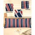thumbnail image 6 of Navy Blue Red Striped Body Pillow Cover, Pillowcase Protectors with Zipper, Breathable Decorative Throw Pillow Case Cover, Modern Minimalist Ombre Lines Pillow Shams for Couch Sofa 20x54Inch, 6 of 8