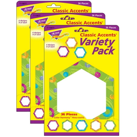 UPC: 0194629100545 | TREND Color Harmony Hexa-swirls Classic Accents Variety Pack  108 Pieces