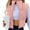 Pink, variant on Aueoeo Puffer Vests for Women Casual Fashion Solid Color Stand Collar With Elastic Hem Sleeveless Jackets