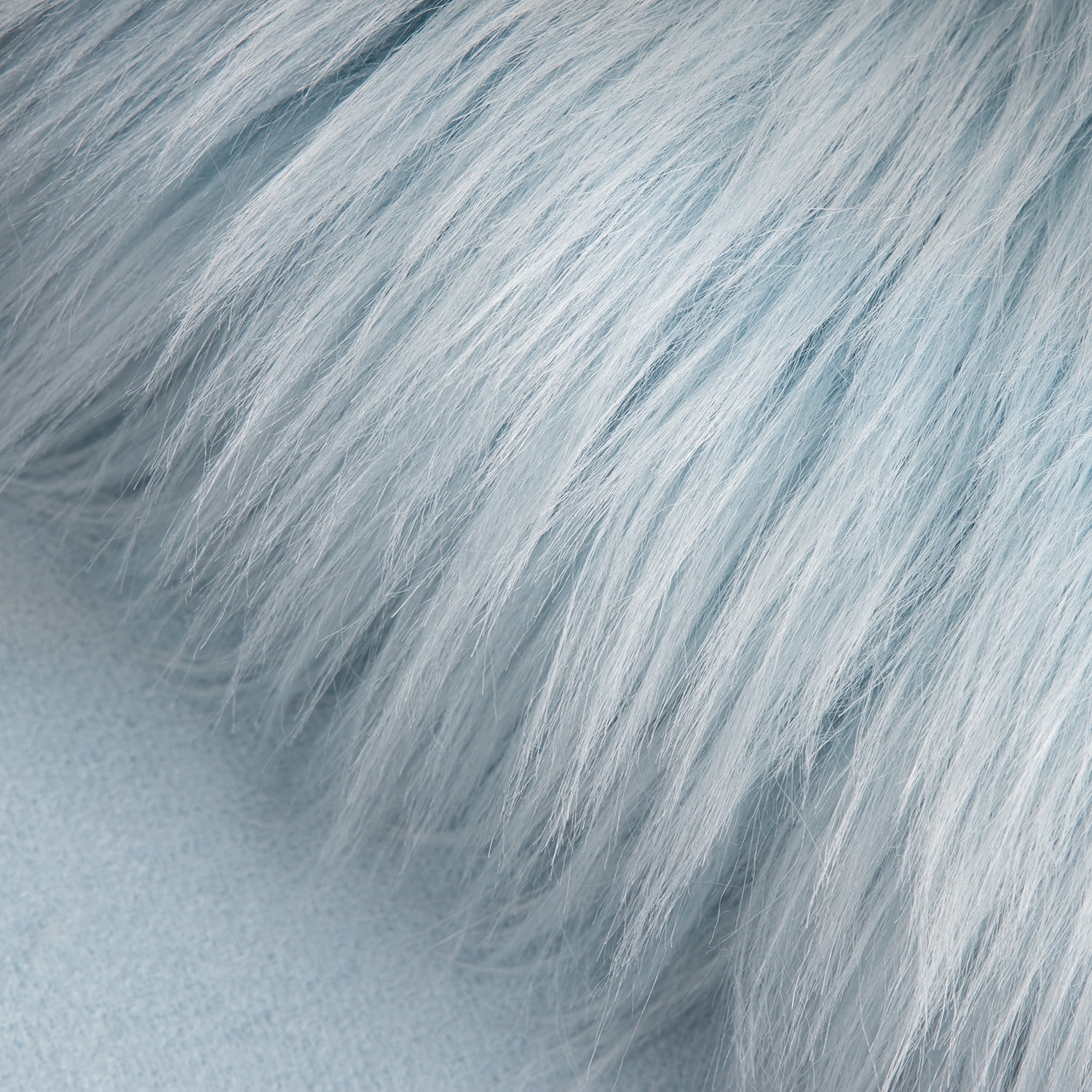 Deluxe Ultra Soft Faux Sheepskin Fur Series Fluffy Decorative Indoor Shag Area Rug, 3 x 5 Feet Rectangle, Light Blue, 1 Pack