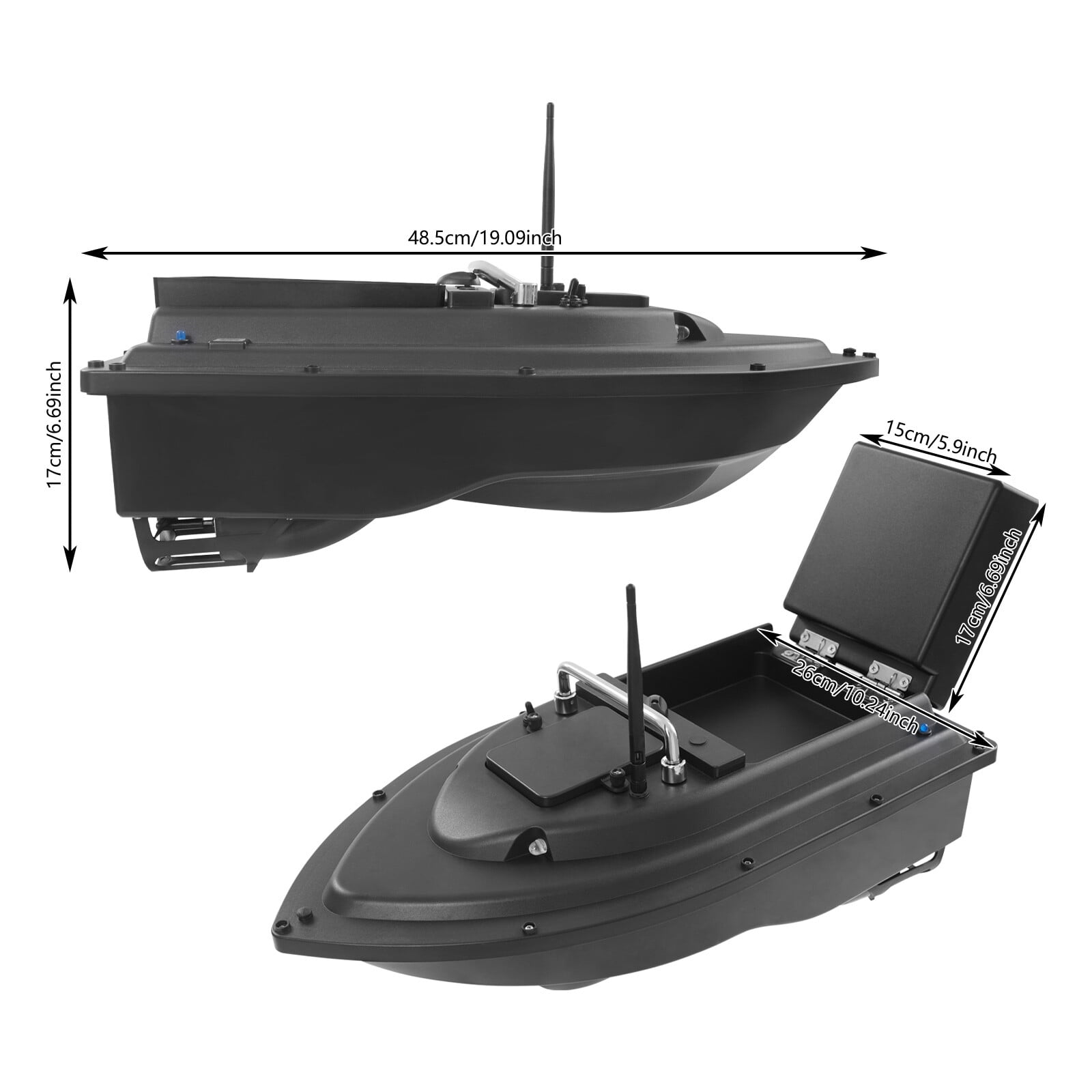 TFCFL 5200mAh Bait Boat Long Distance Fishing Bait Boat with Remote Control and 16 GPS Points