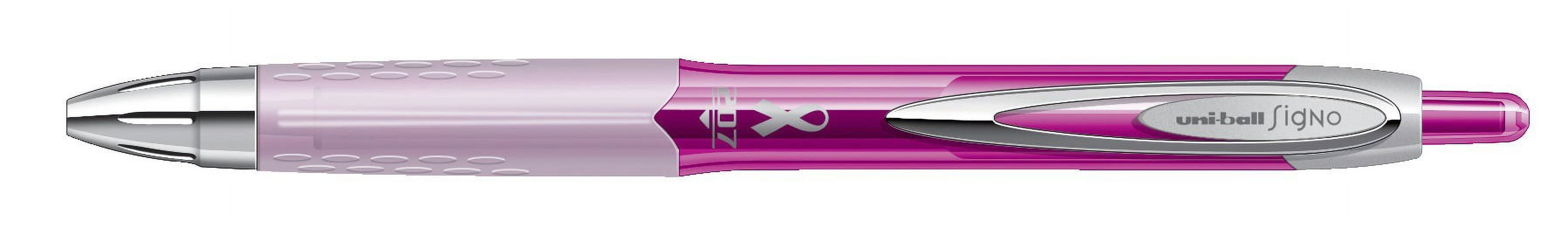 uni-ball 207 Retractable Gel Pens, Medium Point (0.7mm), Black, Pink Ribbon Edition, 36 Count