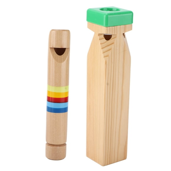 Loewten Train Whistle Kids,Train Whistle Toy,2Pcs Train Whistle Wooden Slide 4 Tones Musical Toy Instrument Gift For Kids Toddlers
