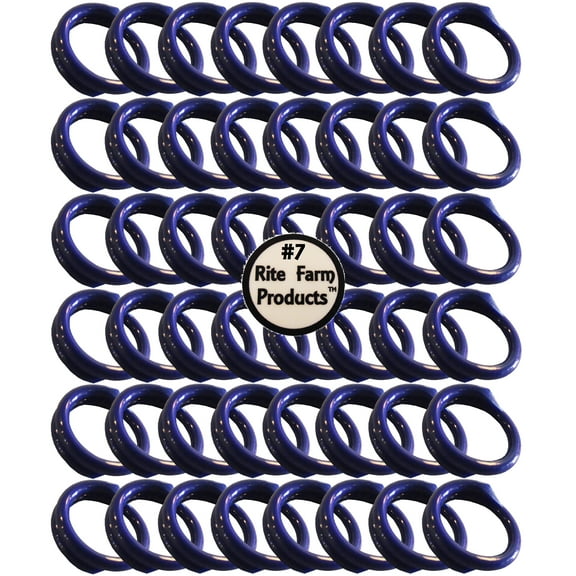 48 BLUE #7 LEG BANDS 7/16" CHICKEN POULTRY CHICK QUAIL PIGEON DOVE DUCK GOOSE