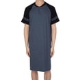 thumbnail image 3 of SHCKE Men's Nightwear Cotton Nightshirts Big and Tall Pajamas Comfy Loose Nightwear Oversized Sleep Shirt, 3 of 5