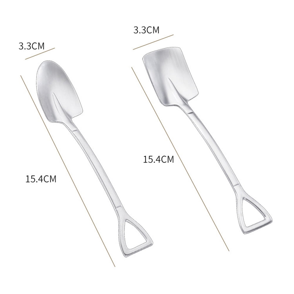 1 Set Of 2pcs/4pcs Stainless Steel Shovel, Spatula, Spoon, Ice-cream Scoop,  And Creative Flat & Pointed Scoop For Sweet And Savory Food, Suitable For  Lovers