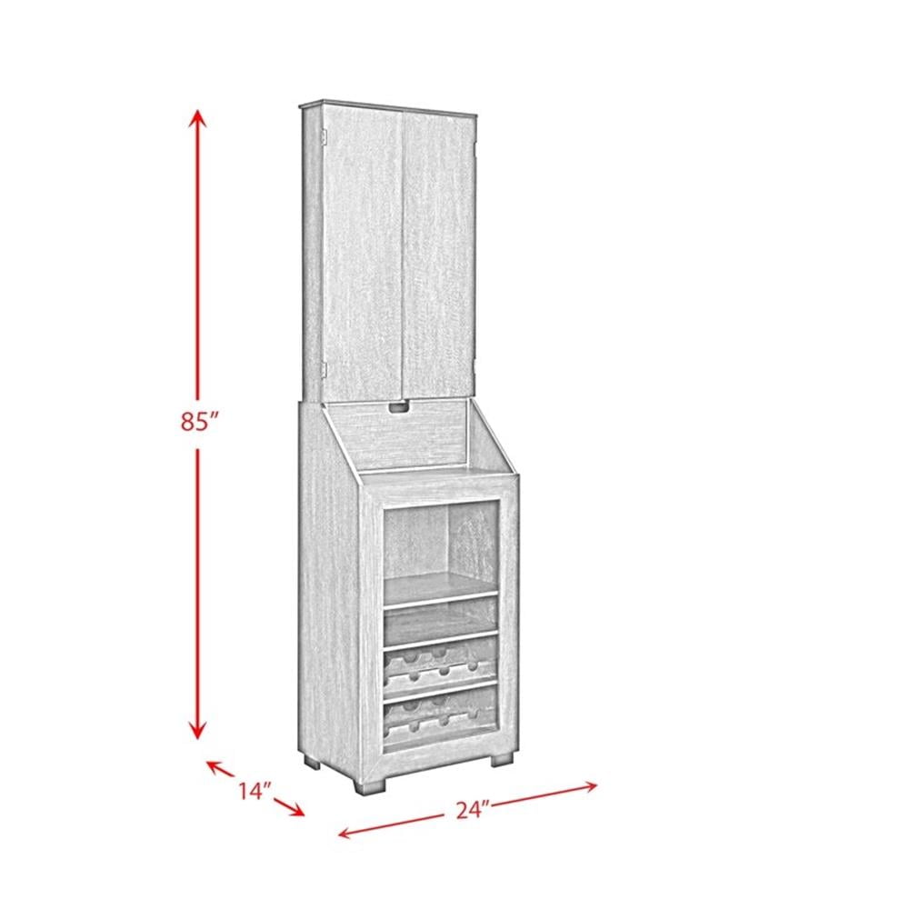 Pemberly Row Transitional Wood Dartboard Cabinet in Walnut Finish