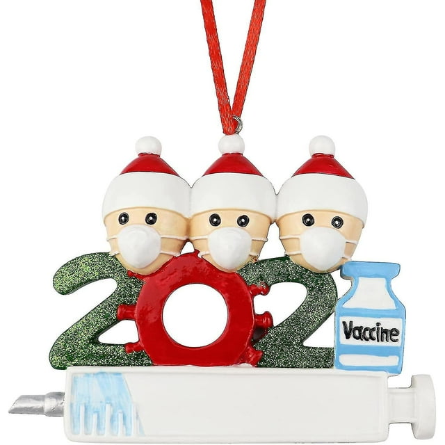 Todos estamos vacunados, decoraciones personalizadas para árboles de Navidad