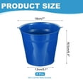 thumbnail image 2 of Uxcell 7"x6.2" Small Metal Buckets with Handle Mini Galvanized Bucket Colorful Easter Buckets Dark Blue 6 Pcs, 2 of 6