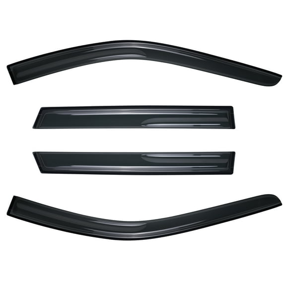 KT 94252 Window Wind Deflectors Vent Shades 4Pcs, Window Visors Rain Guards, Acrylic, Smoke