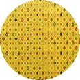 thumbnail image 1 of Ahgly Company Indoor Round Abstract Yellow Modern Area Rugs, 4' Round, 1 of 4