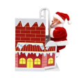 thumbnail image 1 of Muñeca de chimenea trepadora de Papá Noel, muñeca eléctrica de Navidad, con música para decoración navideña, regalos para niños, 1 of 5