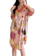 thumbnail image 5 of Camisones de estilo chino para mujer, camisa con estampado de dibujos animados, falda de noche de satén de seda sintética, novedad de 2024, 5 of 5