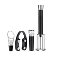 thumbnail image 1 of Juego de 4 abridores de botellas 4 en 1 con bomba de aire, abridor a presión, cortador de papel de aluminio, vertedor inflable, tapón de vacío, accesorios para vino., 1 of 8