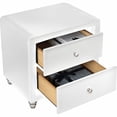 thumbnail image 4 of White Platform King Bed with Two Nightstands, 4 of 4