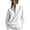 White, variant on CFLVAEK Half Zip Sweatshirt for Women Solid Color Lapel Workout Sweatshirts Casual Long Sleeve Fall Pullovers Gray XL